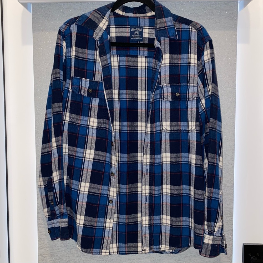 Faded Glory Mens Flannel Size Small